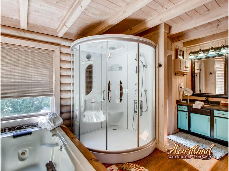 Luxury two person rain shower spa